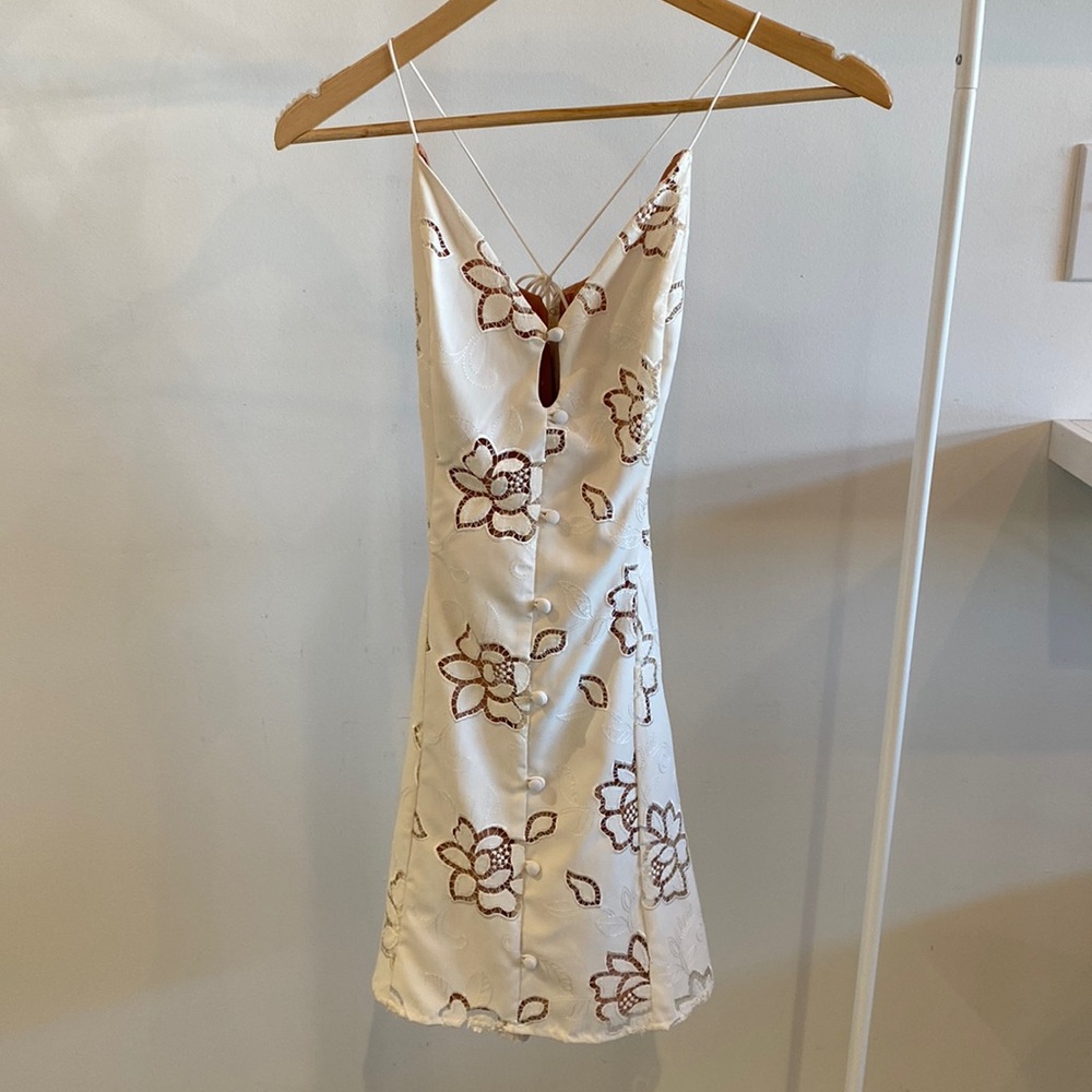 For love and lemons white mini dress